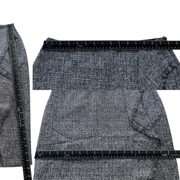 The Limited Black and White Textured Pencil Skirt - Picture 4 of 15